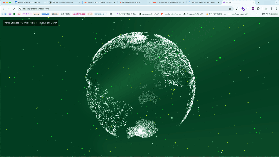 Interactive 3D Particle Earth | GLSL